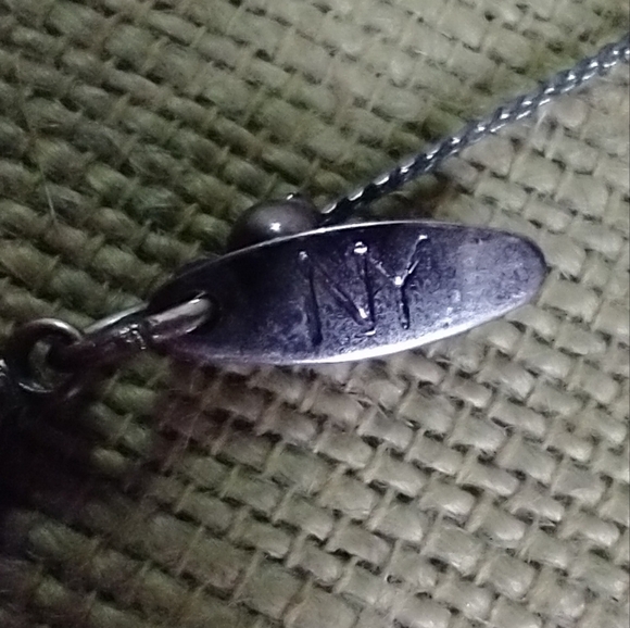 NY gunmetal tone chain Pink beaded crackle faceted rhinestone necklace - Picture 5 of 6